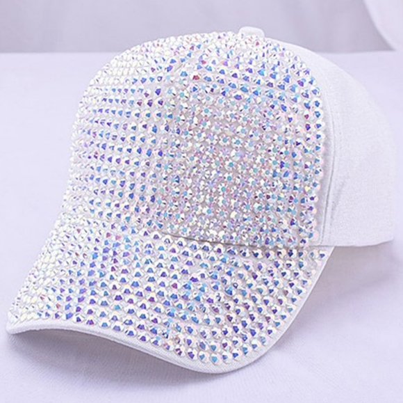 COPY - COPY - Rhinestone-Panel Adjustable Baseball Cap - Picture 3 of 3